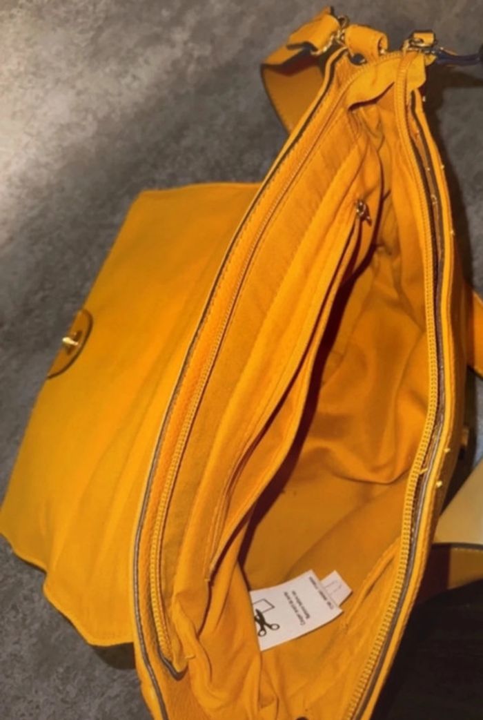 Sac à main moutarde avec noeud - photo numéro 3