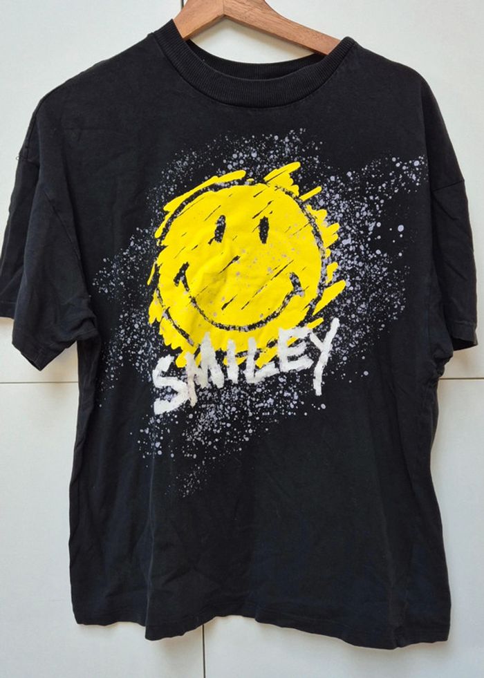 T shirt noir smiley h&m xs overside