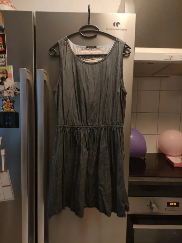 Robe fine cotonne dress Superdry taille l femme