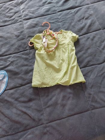Tee-shirt fille et bandeau 18mois