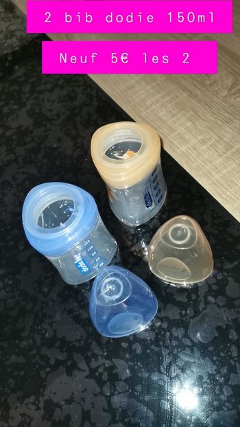 2 biberons dodies 150ml Neuf