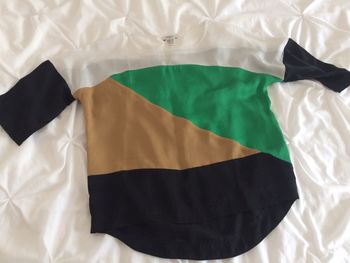 Top satin tricolore 38