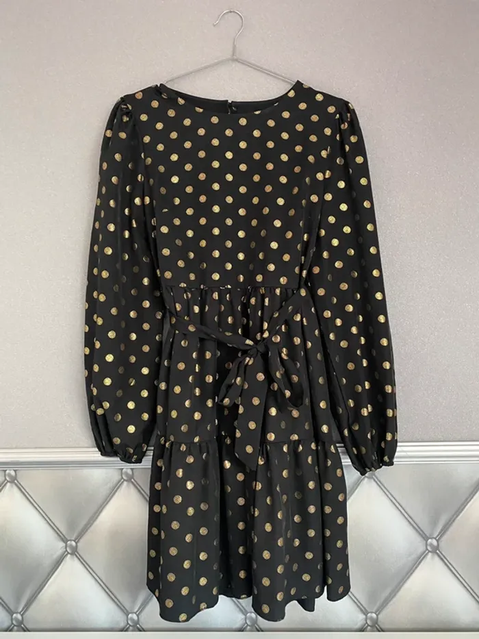 Robe de fêtes Zara noir & doré S/M