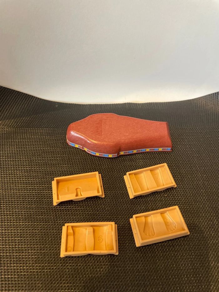 Playmobil lot pièce détachées Egypte morceaux fresque pharaon et sarcophage - photo numéro 2