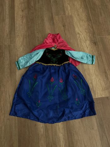 Robe déguisement Anna Reine des neiges bleue 110 cm