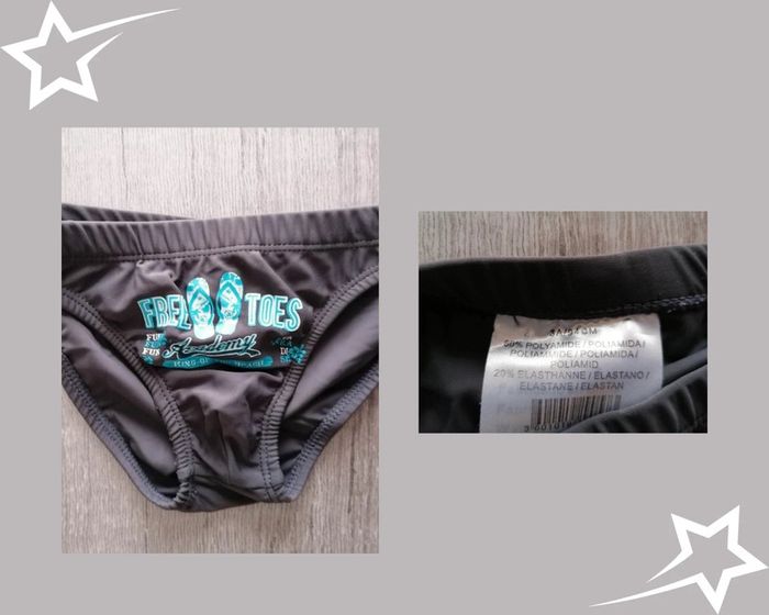 Slip de bain gris 3 ans - photo numéro 2