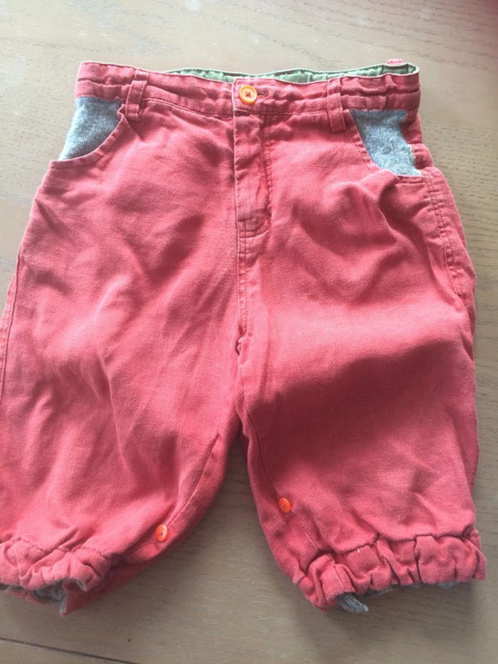 Bermuda rouge 8 ans