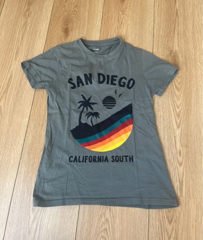 Teeshirt Kiabi San Diego gris anthracite/bleu