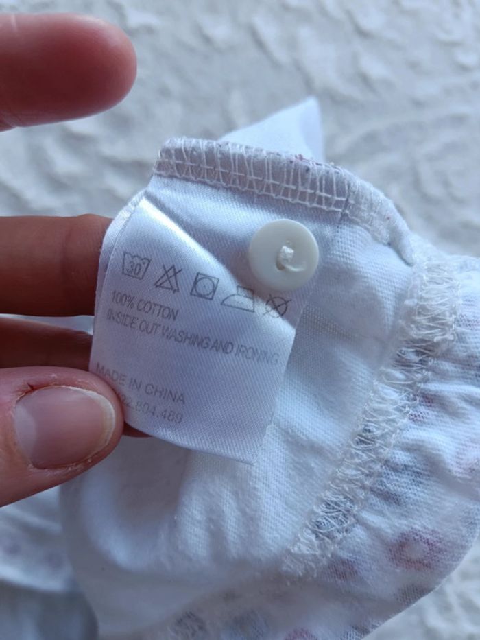 Tee shirt chemise blouse tunique manches longues Fille 12/18 mois fleurs Tricky tracks 100% coton - photo numéro 6