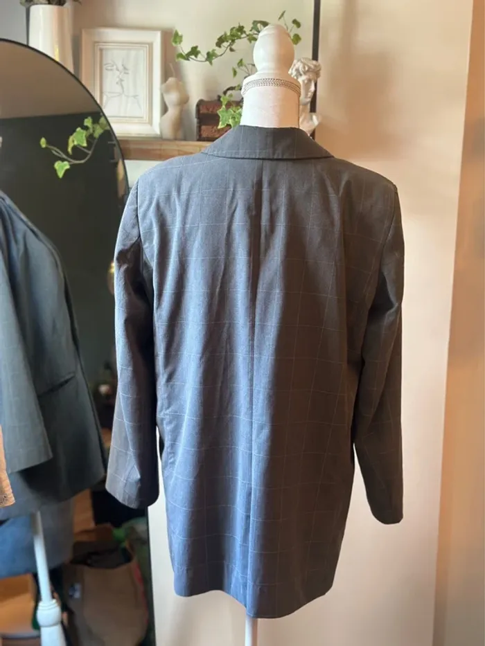 Veste blazer oversize gris à carreaux Weekday – Taille 38 - photo numéro 6