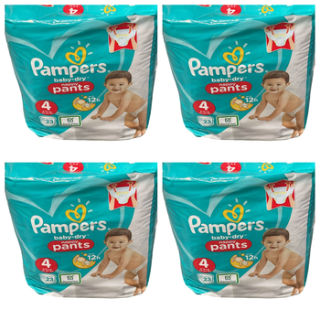 Lot de 92  Couches Pampers Baby Dry  Pants 9-15 kg Taille 4 Neuf