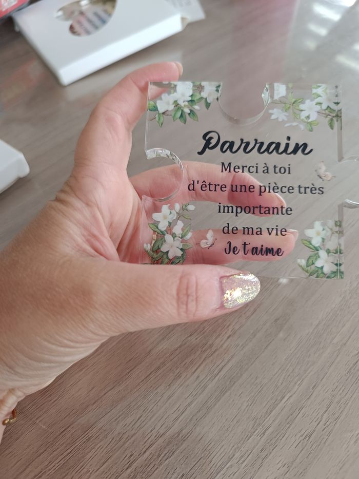 Petit cadre cadeau parrain neuf