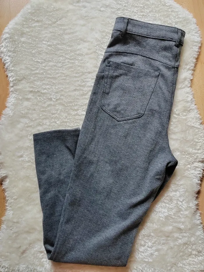 Pantalon femme taille haute taille 40 gris - photo numéro 5