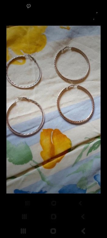 2 paires de boucles d'oreilles créole