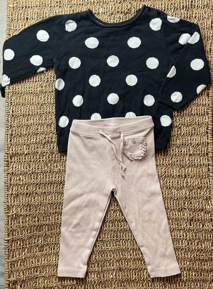 Pull H&M et bas mauve + Ensemble gilet et bas Zara - photo numéro 2