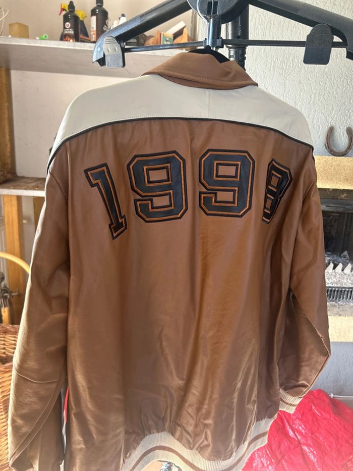 Bomber simili marron et beige - photo numéro 2