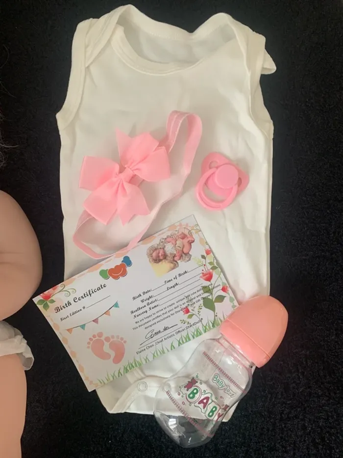 Bébé Reborn réaliste de 48 cm en vinyle souple - photo numéro 7