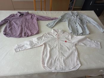 Lot 3 chemises manches longues multicolore marques diverses neuve 12€