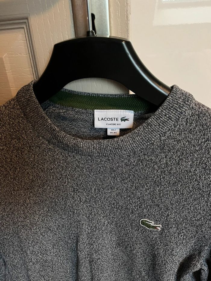 Pull gris Lacoste - photo numéro 2