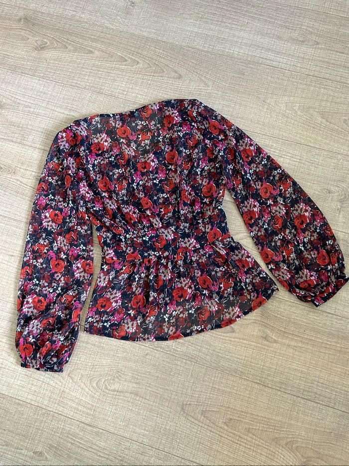 Blouse fleurie à manches longues Morgan taille 34 comme neuve - photo numéro 8