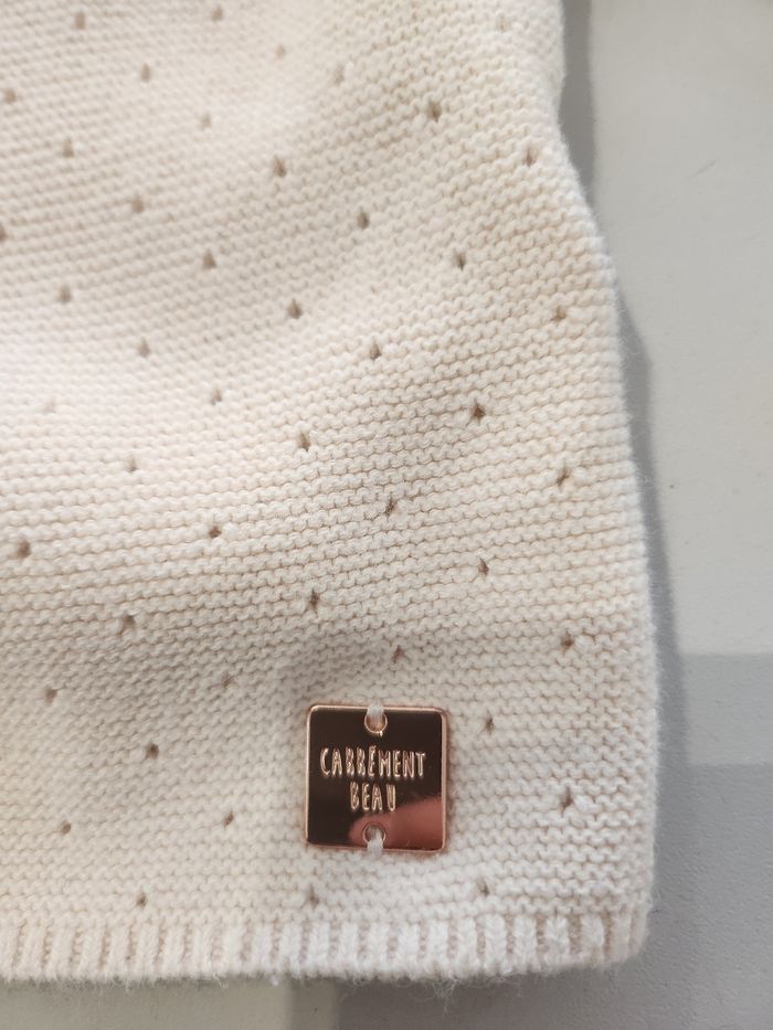 Gilet carrément beau 6 mois beige rose - photo numéro 2