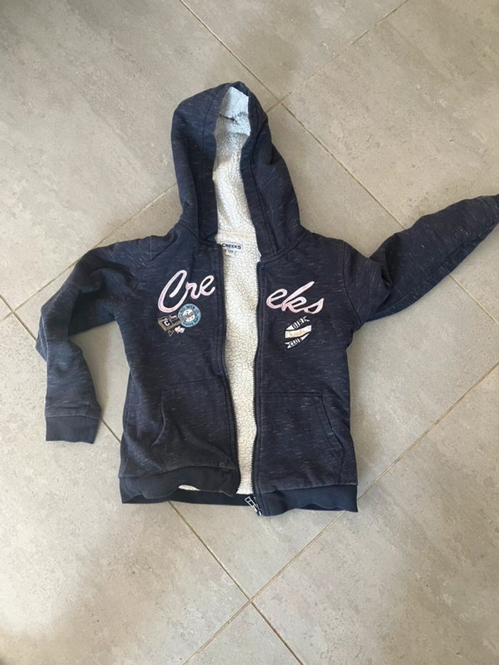 Sweat capuche doublé sherpa creeks 10 ans