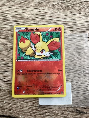 carte Pokémon 25/162 fennekin reverse anglais ANG année 2015