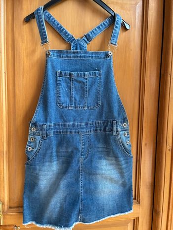 Robe à bretelles courte en jean