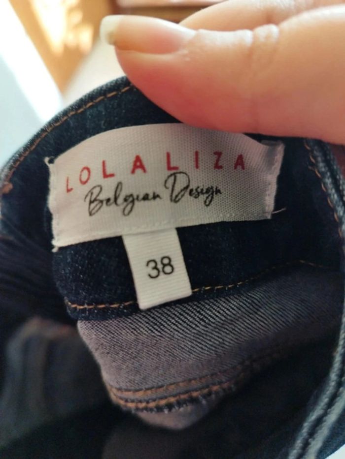 Jeans bleu foncé droit skinny M/38 y2k Lolaliza - photo numéro 11