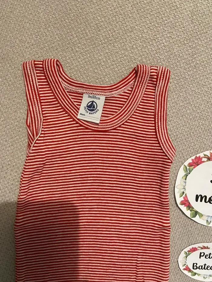 Body sans manches marcel petit bateau 3 mois - photo numéro 2