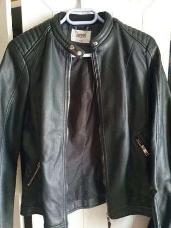 blouson cuir femme