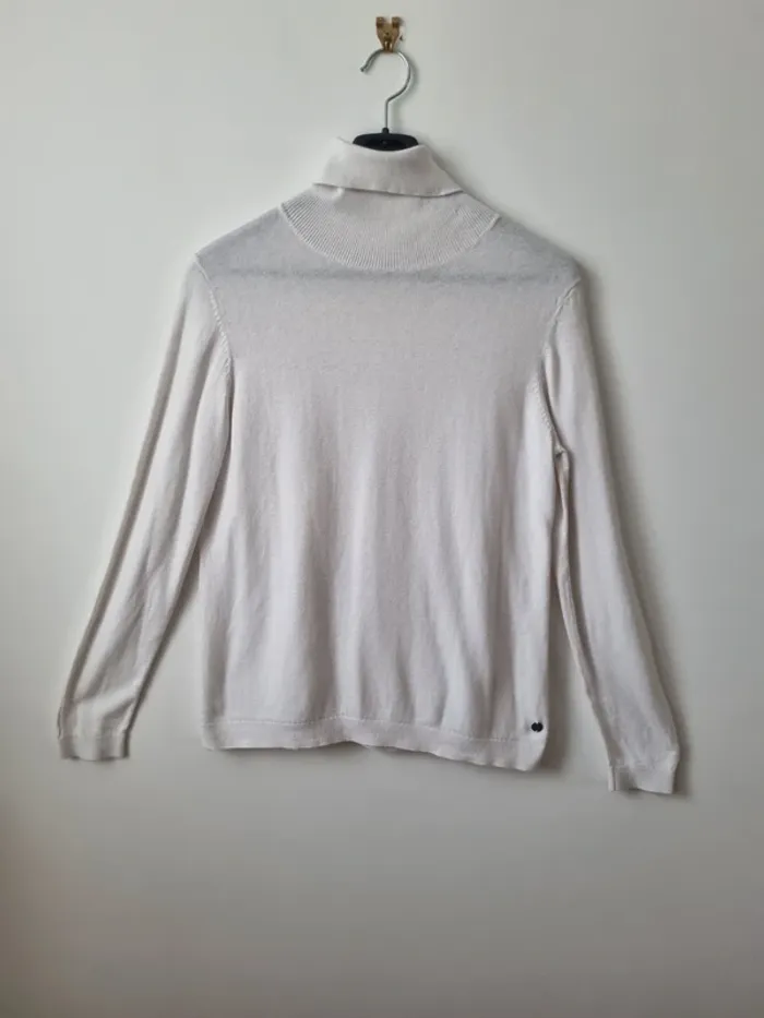 Pull col roulé blanc Esprit