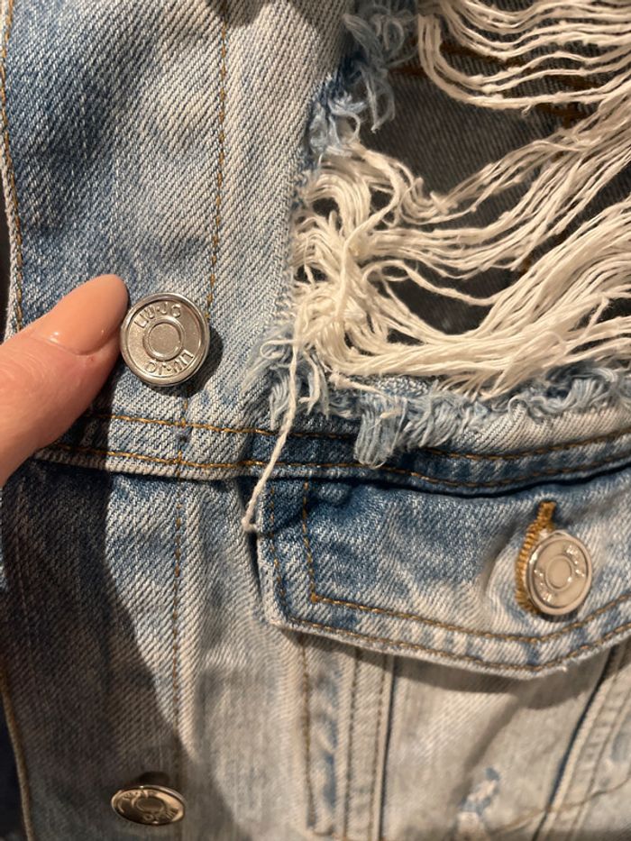 Veste en jean destroy Liu Jo taille S - photo numéro 3
