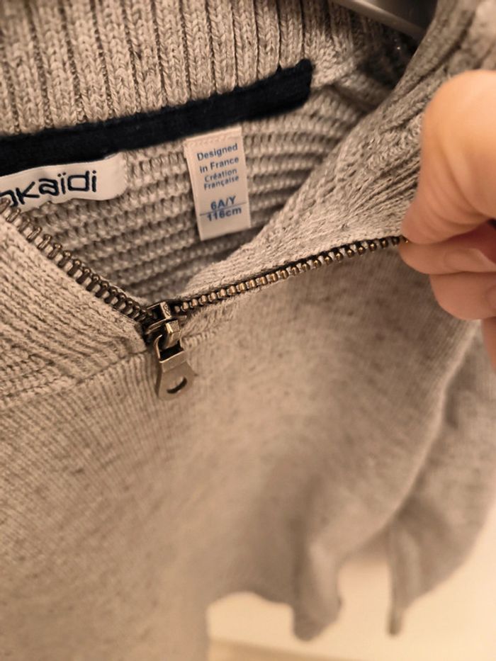 Pull épais Okaïdi gris - photo numéro 2