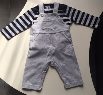 Ensemble bébé Petit bateau salopette 6 mois