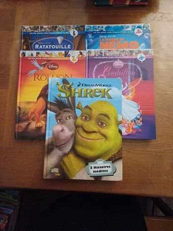 Lot de 5 dessins animés en Bd