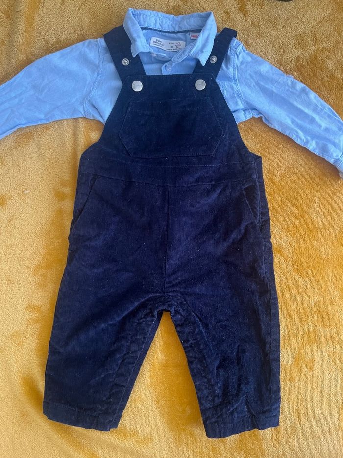 Ensemble salopette jacadi et chemise