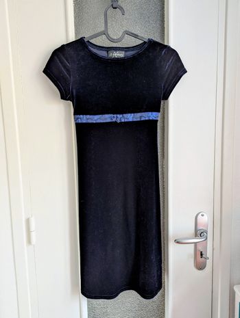 Robe bleu effet velour 7 ans xtraordinary