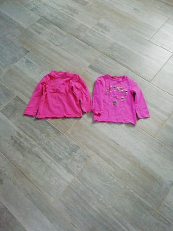 2 Hauts manches longues 23 mois fille