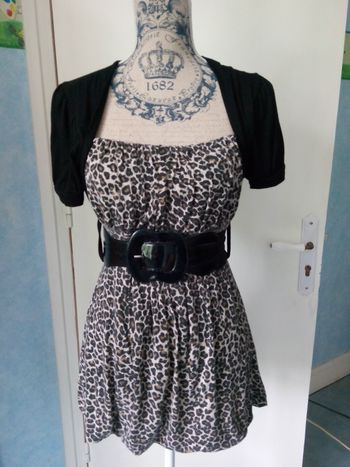 Faby27800 Haut femme léopard et noir T 38