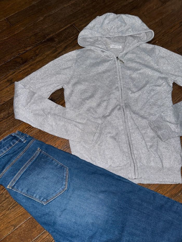 Gilet pailletté et jeans Monoprix 14 ans - photo numéro 2