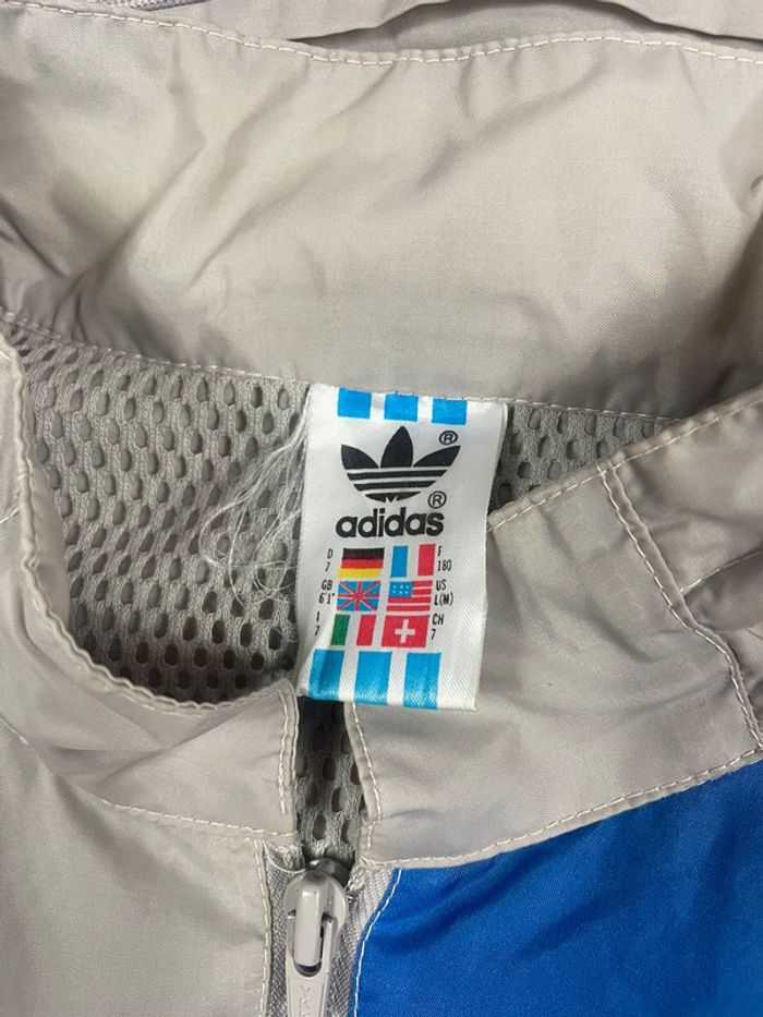 Coupe-vent Adidas vintage à capuche - Gris Taille M année 80´ 90’ y2k - photo numéro 5
