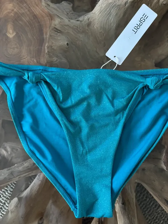 Bas de maillot de bain femme Esprit bleu pailleté doré 42 - photo numéro 3