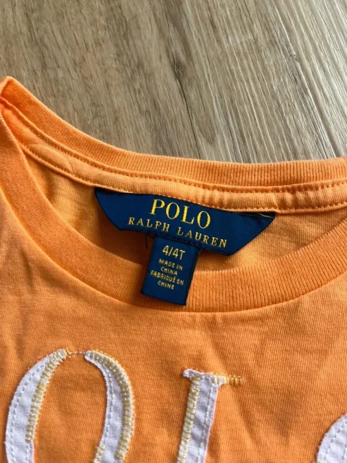 T-shirt Ralph Lauren Orange 4ans - photo numéro 2