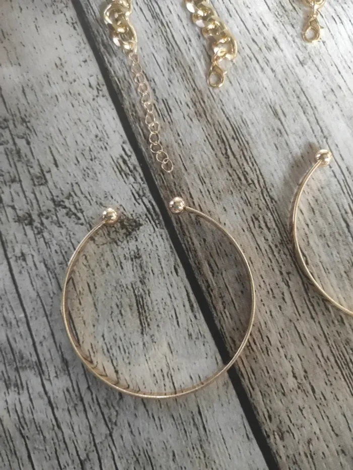 Lot 4 bracelets dorés - photo numéro 2
