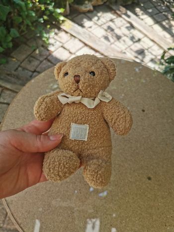 Peluche ancienne ours marron Petit Bateau