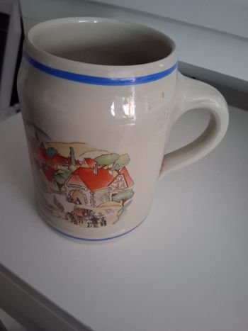 Chope à bière alsacienne en grès 