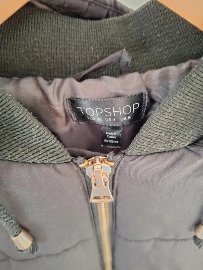 Doudoune veste noir Topshop femme S - photo numéro 5