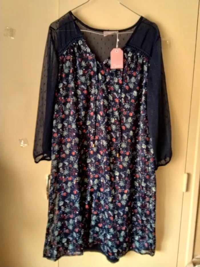 Robe été manches longues transparentes (A91)