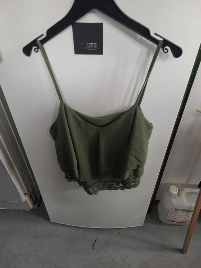 Crop top kaki